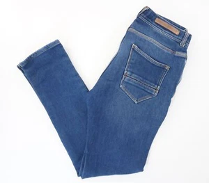 ZARA Men's Jeans Pants W33 L32 33/32 Blue Dark Blue Stonewashed Straight Denim - Picture 1 of 7