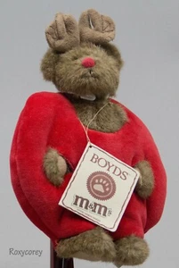 Boyds Bear 7 in Jingles T McPeeker Red M&M Reindeer Plush Bear 919208 NWT - Bild 1 von 2