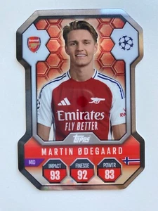 TOPPS MATCH ATTAX 2024-2025 24/25 MARTIN ODEGAARD ARSENAL ESCUDO ELITE cromado - Imagen 1 de 2