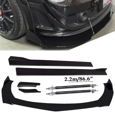 Front Bumper Lip Spoiler Splitter Car Body Rear For Fiat 500 Foto 1 de 4