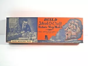 VINTAGE 1938 IDEAL-O-CRAFT WOODEN SHIP MODEL "GREAT REPUBLIC" 84 years old L@@K! - Picture 1 of 8