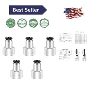 360 Rotation 3/8 Od x 1/8 NPT Air Line Fittings, 10-Pack Corrosion-Resistant - Picture 1 of 7