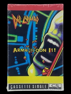 SEALED, Def Leppard ‎– Armageddon It, slipcase, audio cassette, US, 1988 - Image 1 of 3