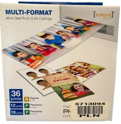 VuPoint Multi-Format All in One  Photo & Ink Cartridge Photo Cube • NEW/SEALED - Image 1 of 4
