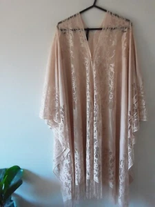 Crossroads Lace Shawl Thin One Size Crochet Lace Pattern Elegant Shawl Lacey - Picture 1 of 13