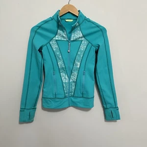 IVIVVA Perfect Your Practice Jacket Teal Girl’s Size 10 Full Zip *Flawed - Picture 1 of 10