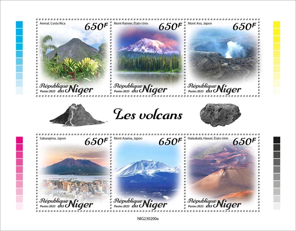 Volcanoes USA Japan Costa Rica MNH Stamps 2023 Niger M/S - Image 1 of 1