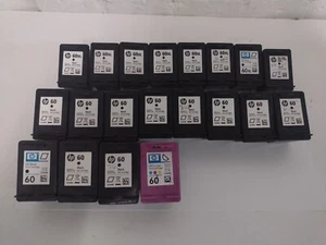 (20) Puste wkłady atramentowe Virgin HP60XL, HP60 i H60 (19) Czarny (1) Kolor - Zdjęcie 1 z 6