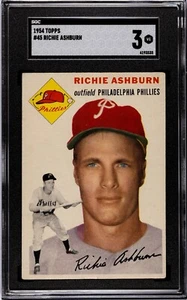 1954 Topps Richie Ashburn Philadelphia Phillies #45 SGC 3 en muy buen estado (2) - Imagen 1 de 2