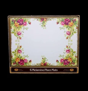 Vintage MALLOD set of 6 melamine place mats (compatible with OLD COUNTRY ROSES) - Picture 1 of 2