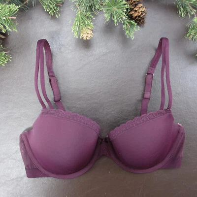 Aerie Bra 34D Maroon Padded Underwire Adjustable Clasp Back - Image 1 of 4