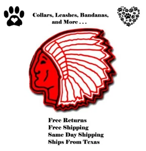 Cleveland Indianer für Haustiere - Halsbänder, Leinen, Bandanas und Charms - Bild 1 von 18