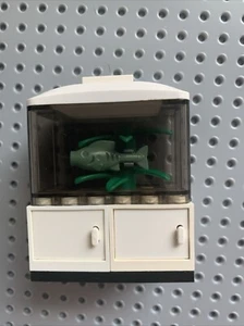 Lego MOC City Town Minifigure Aquarium w/Storage below Fish in Tank w/ Plants a - Picture 1 of 9