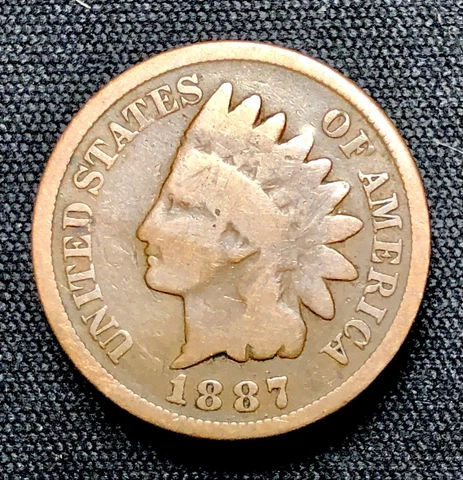 1887  Philadelphia Mint Small Cent Indian Head Cover