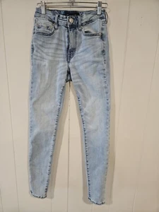 Aeropostale Blue Denim High Rise Jeggings jeans 4 Regular 24x29-1/2 Never Worn - Picture 1 of 6