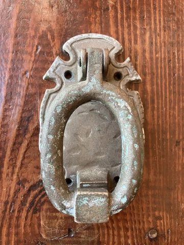 antique solid heavy oval shaped  brass front door knocker bronze Cover