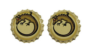 Beer Bottle Caps - Lizard - 1 Pair