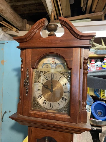 Grandfather clock Emperor Model 450 with West German model  451-050 Cost 12k Cover