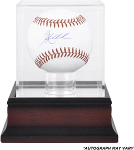 Corey Kluber Cleveland Indians Signed Baseball & Mahogany Baseball Display Case - Picture 1 of 2
