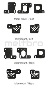 VzBot CNC Aluminium Motor Halterungen Idler mount Metall parts hohe Geschwindig. - Bild 1 von 3