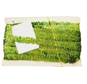 1m green hologram sequin Stretch Elasticated 2cm Trim Sewing Craft Costume 20mm - Picture 1 of 1