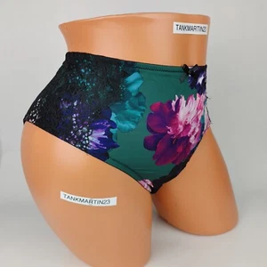 Lane Bryant Cacique Hipster Plus Höschen 22/24 grün rosa Blumen lila schwarz - Bild 1 von 7
