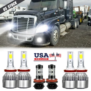 Kit de luces antiniebla combo de faros LED para Freightliner Cascadia 2008 - 2017 6 piezas - Imagen 1 de 11