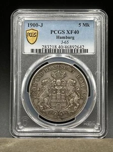 1900-J 5MK PCGS XF40 Hamburg J-65 Coin P215 - Picture 1 of 2