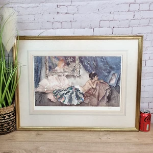 Retrato vintage Sir William Russell Flint edición limitada impresión "Corisande" - Imagen 1 de 23
