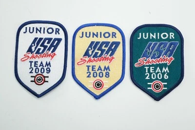 Juego de 3 parches olímpicos sin usar equipo de tiro junior de Estados Unidos 2006, 08 y 09 Foto 1 de 2