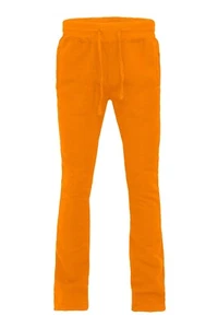 PJ MARK Men's Essential Slim Fit Flared Fleece Stacked Sweat Pants FP22614 - Picture 1 of 34