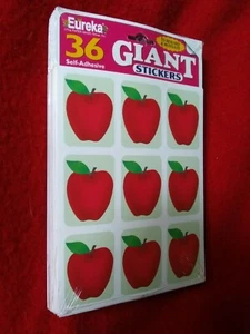 Eureka Troy Pa 12 pk Giant APPLE Stickers Self Adhesive - Picture 1 of 1