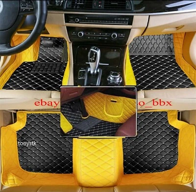 For Nissan GT-R Juke Kicks Leaf Maxima MICRA Car Floor Mats Luxury Custom Carpet Foto 1 de 4