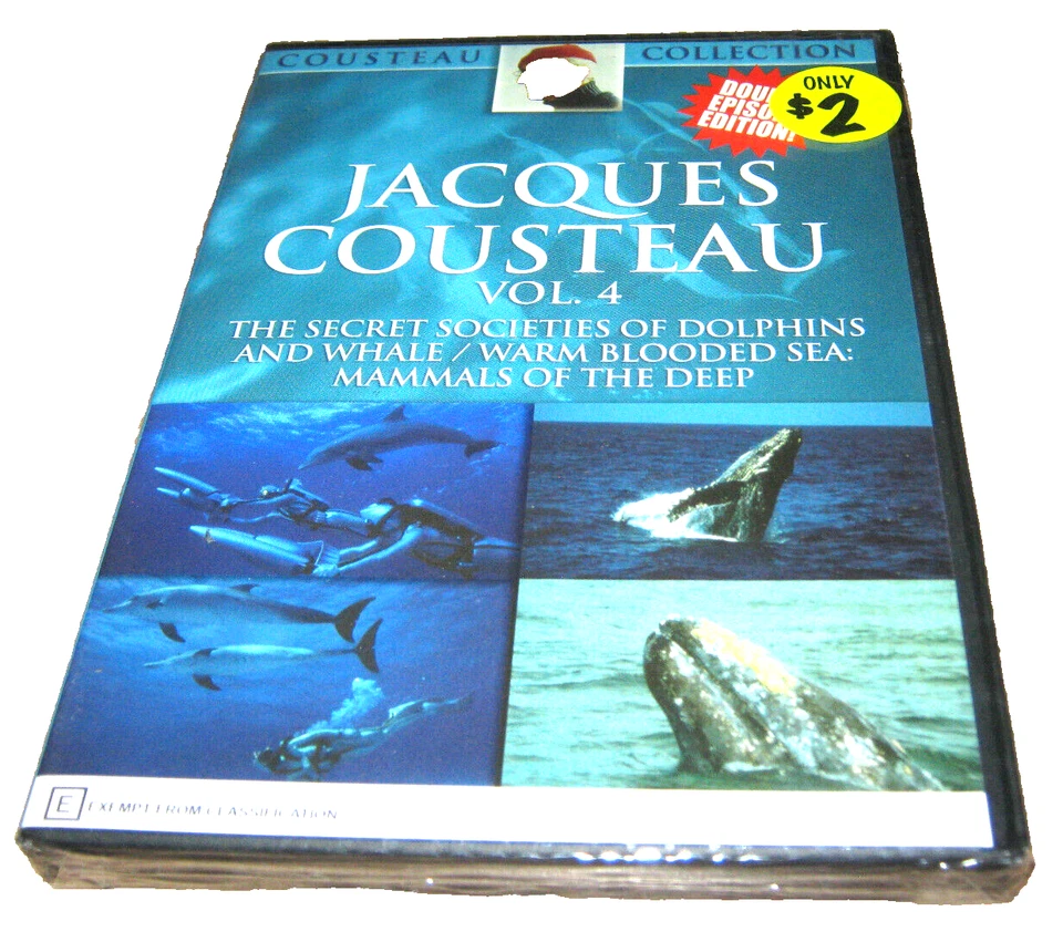 Jacques Cousteau - Volume 4 - Dolphins and Whales - New Sealed DVD - Region 4 - Image 1 of 1