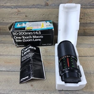 JC Penny 80-200mm f/4.5 One Touch Macro Tele-Zoom Lens W/ Manual & Original Box - Picture 1 of 14