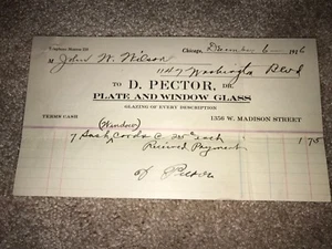 RAR Vintage 1916 Teller & Fenster Glas, Dr. Pector: Historisches Papierdokument - Bild 1 von 4