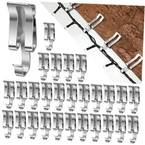Pcs Christmas Light Clips Metal Lights Gutter Hooks for Outdoor Lights 100 - Picture 1 of 7