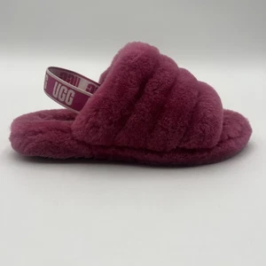 UGG Fluff Yeah Damen-Pantoletten Größe 6 rosa Lammfell flauschige Hausschuhe - Bild 1 von 14
