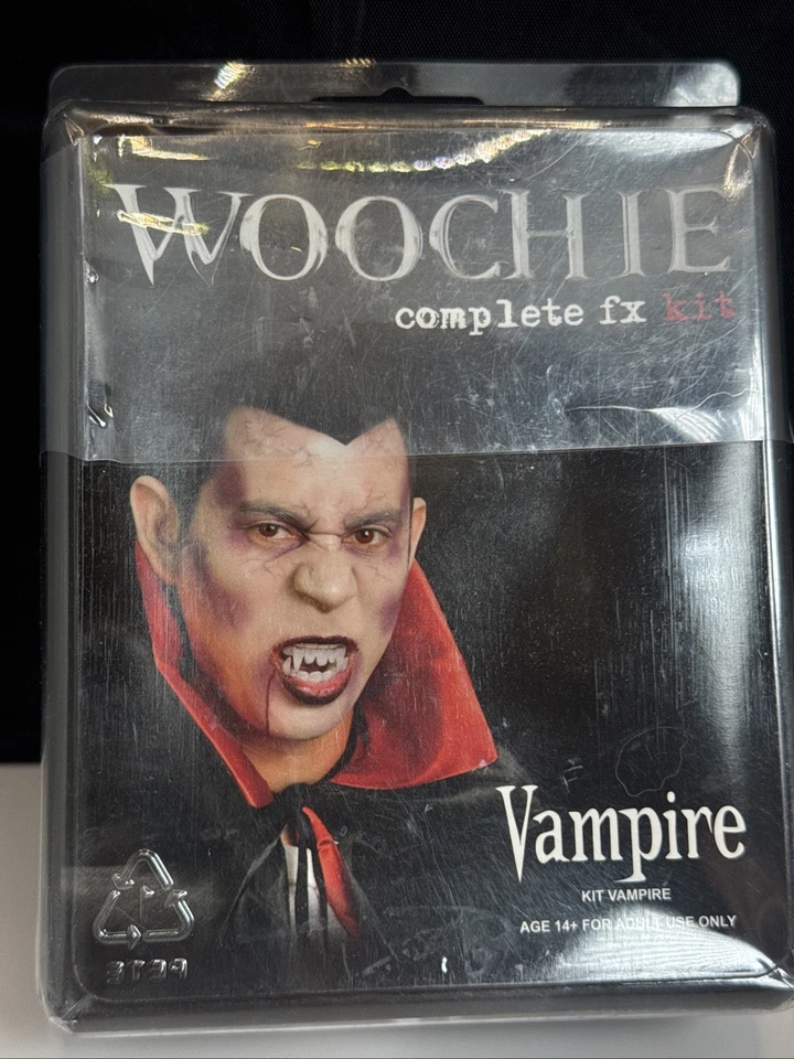 Woochie Kit Completo FX Vampiro Adulto Prótesis Dientes Látex Maquillaje Foto 1 de 4