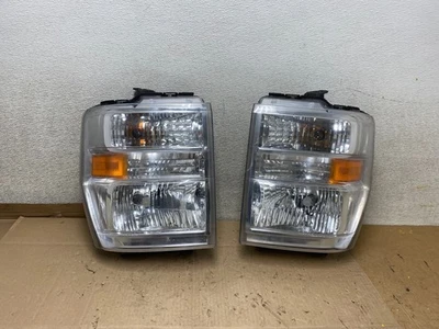 2008-2014 Ford Econoline E150 E250 E350 Left+Right Headlights U6820 DW - Image 1 of 4
