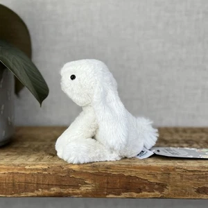 Jellycat Tiny White Smudge Bunny Rabbit - Tiny White Company Exclusive Smudge 8” - Picture 1 of 18