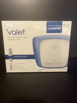 Linksys Valet M10 300 Mbps 4-Port 10/100 Wireless N Router by Cisco New Sealed - Image 1 of 4