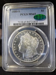 1880-S MS 65 PCGS/CAC MORGAN - Picture 1 of 4