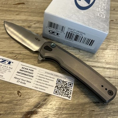 Faca de bolso com rolamento Zero Tolerance 0044 ZT original KVT S45VN titânio - Imagem 1 de 4