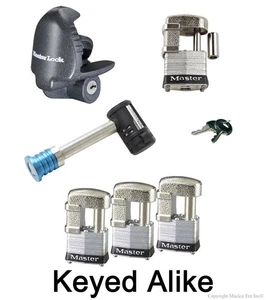 Master Lock - 6 Trailer Locks Keyed Alike 6KA-37937-37 - Picture 1 of 6