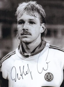 Detlef SCHÖSSLER - Fussball-Nationalspieler DDR, Grossformat, Original-Autogramm - Bild 1 von 1
