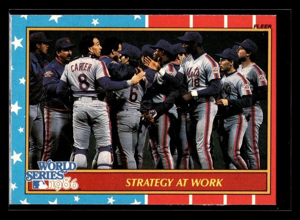 Strategy at Work 1987 Fleer #8 New York Mets World Series - Image 1 of 1