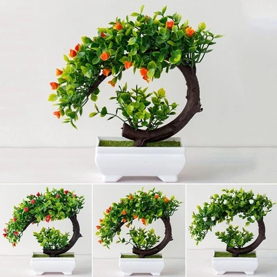 Artificiale Piante Albero Bonsai Pentola Accogliente Pino Emulate Con Vaso - Immagine 1 di 4