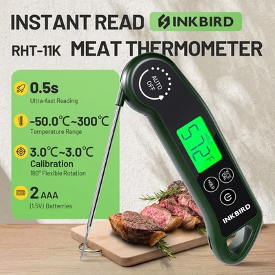 Inkbird 0.5s Instant Read Meat Thermometer BBQ Grilling Cooking Magnetic Back - Bild 1 von 4
