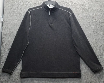 Sudadera True Grit California Para Hombre L Gris Forrada de Vellón Manga Larga Cuarto Cremallera Foto 1 de 4